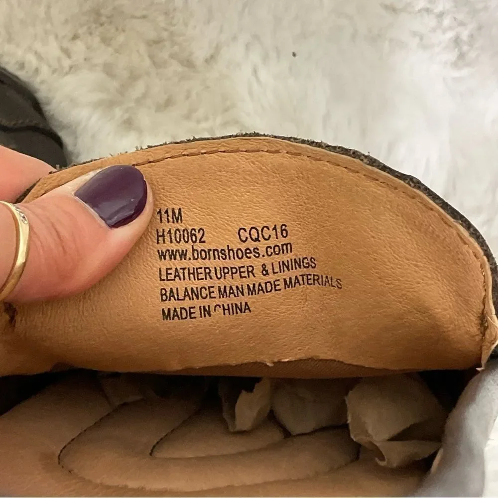 NEW BORN Brown Andes Leather Penny Driving Shoes Loafers Size 11